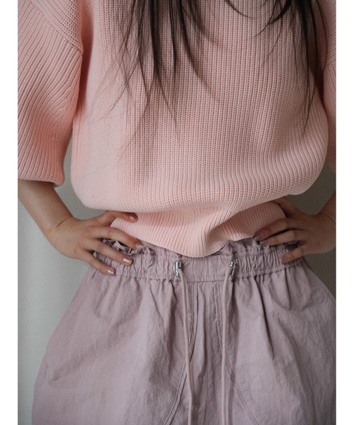 Katrin TOKYO（カトリーントーキョー）の「curved drawstring pants（その他パンツ・レディース・ブラウン/アイボリー・S/M/XS-Short/XS-Regular）」の11枚目の写真