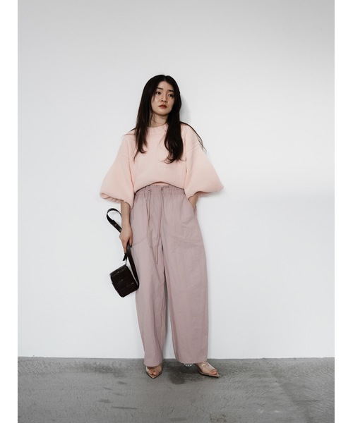 Katrin TOKYO（カトリーントーキョー）の「curved drawstring pants（その他パンツ・レディース・ブラウン/アイボリー・S/M/XS-Short/XS-Regular）」の18枚目の写真