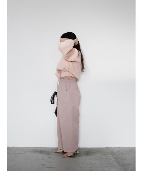 Katrin TOKYO（カトリーントーキョー）の「curved drawstring pants（その他パンツ・レディース・ブラウン/アイボリー・S/M/XS-Short/XS-Regular）」の22枚目の写真