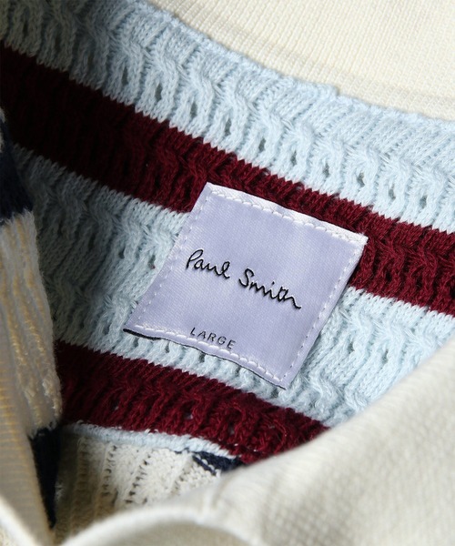 Paul Smith（ポールスミス）の「メッシュボーダー スキッパーポロシャツ / 163522 932Z（ポロシャツ・メンズ・ネイビー/チェリーレッド・X-LARGE/LARGE/MEDIUM）」の4枚目の写真