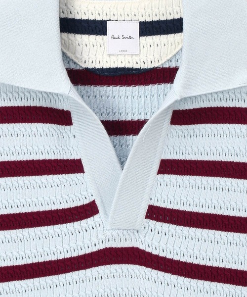 Paul Smith（ポールスミス）の「メッシュボーダー スキッパーポロシャツ / 163522 932Z（ポロシャツ・メンズ・ネイビー/チェリーレッド・X-LARGE/LARGE/MEDIUM）」の7枚目の写真