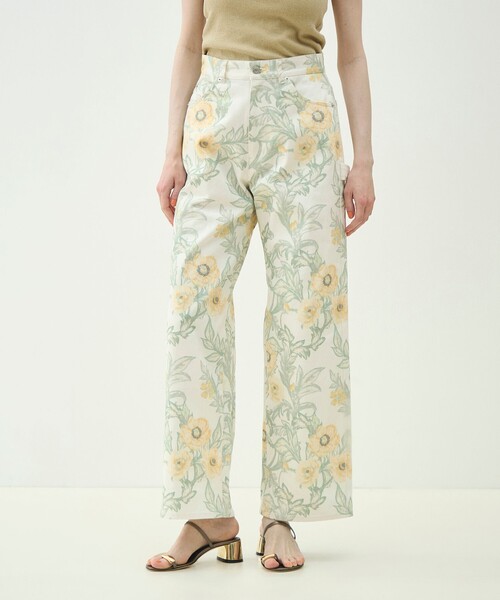 MACPHEE(マカフィー)の「ウォールペーパーツイル ストレートパンツ(その他パンツ・レディース・イエロー系その他2・34/36)」の3枚目の写真