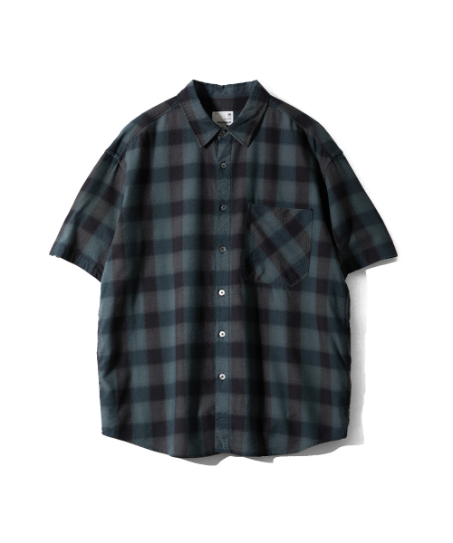HORLISUN(ホーリーサン)の「Ophir Cupro Ombre Multi Check Shirt Charcoal(シャツ/ブラウス・メンズ・その他・LARGE/MEDIUM/SMALL)」の1枚目の写真