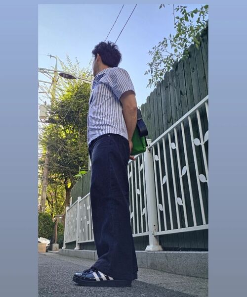 AGOD（エージーオーディー）の「クロップハーフストライプシャツ[ネイビー]（シャツ/ブラウス・レディース・その他・SMALL/MEDIUM/LARGE）」の12枚目の写真