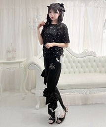 Ank Rouge（アンクルージュ）の「ドットリボンのふりふりのカットパンツ（その他パンツ）」