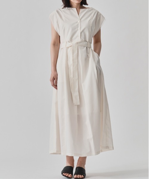 CITY TOKYO（シティトウキョウ）の「【CITY TOKYO/シティートウキョウ】Chambray Belted Dress/シャンブレーベルトドレス（ワンピース・レディース・ブルー/ホワイト/ブラック・1/2）」の2枚目の写真