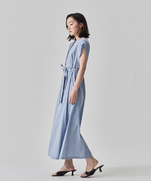 CITY TOKYO（シティトウキョウ）の「【CITY TOKYO/シティートウキョウ】Chambray Belted Dress/シャンブレーベルトドレス（ワンピース・レディース・ブルー/ホワイト/ブラック・1/2）」の16枚目の写真