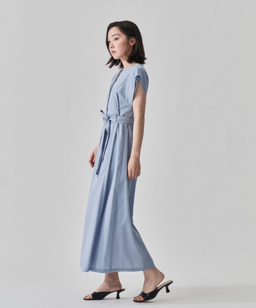 CITY TOKYO（シティトウキョウ）の「【CITY TOKYO/シティートウキョウ】Chambray Belted Dress/シャンブレーベルトドレス（ワンピース・レディース・ブルー/ホワイト/ブラック・1/2）」の17枚目の写真