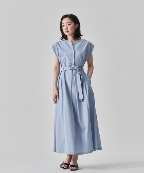CITY TOKYO（シティトウキョウ）の「【CITY TOKYO/シティートウキョウ】Chambray Belted Dress/シャンブレーベルトドレス（ワンピース・レディース・ブルー/ホワイト/ブラック・1/2）」の18枚目の写真