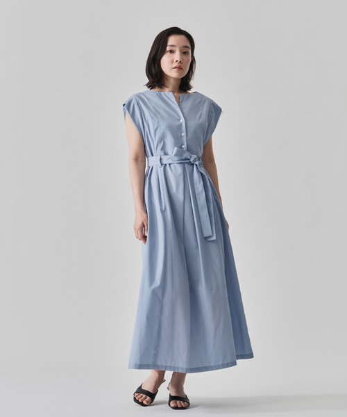 CITY TOKYO（シティトウキョウ）の「【CITY TOKYO/シティートウキョウ】Chambray Belted Dress/シャンブレーベルトドレス（ワンピース・レディース・ブルー/ホワイト/ブラック・1/2）」の19枚目の写真