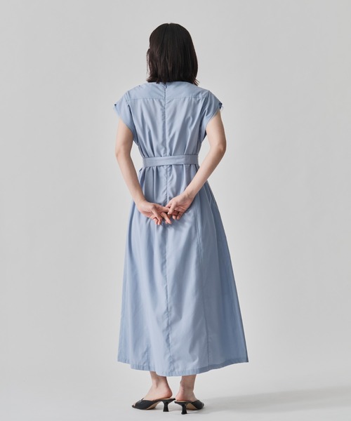 CITY TOKYO（シティトウキョウ）の「【CITY TOKYO/シティートウキョウ】Chambray Belted Dress/シャンブレーベルトドレス（ワンピース・レディース・ブルー/ホワイト/ブラック・1/2）」の20枚目の写真