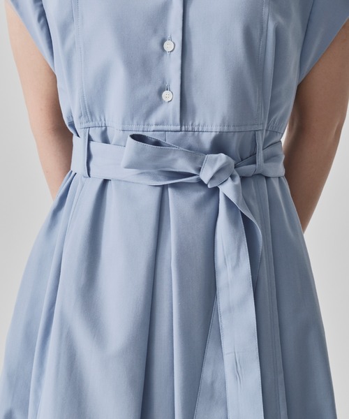 CITY TOKYO（シティトウキョウ）の「【CITY TOKYO/シティートウキョウ】Chambray Belted Dress/シャンブレーベルトドレス（ワンピース・レディース・ブルー/ホワイト/ブラック・1/2）」の12枚目の写真