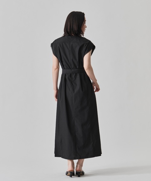 CITY TOKYO（シティトウキョウ）の「【CITY TOKYO/シティートウキョウ】Chambray Belted Dress/シャンブレーベルトドレス（ワンピース・レディース・ブルー/ホワイト/ブラック・1/2）」の6枚目の写真
