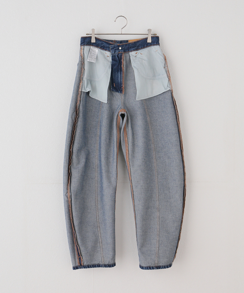 JOURNAL STANDARD（ジャーナルスタンダード）の「【DALA / ダラ】 LIDO ANKLE JEAN W/SEAM BEIGE PATCH（デニムパンツ・レディース・ブルー・26/25/24）」の10枚目の写真