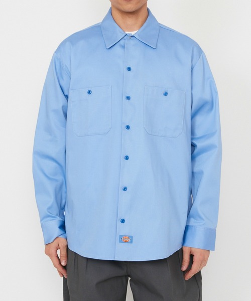 Dickies(ディッキーズ)の「Dickies/ディッキーズ ライト ワークシャツ 長袖 (Japan fit)(シャツ/ブラウス・メンズ・ヘザーグレー/ブラック/ライトベージュ・MEDIUM/LARGE)」の8枚目の写真