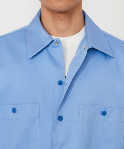 Dickies(ディッキーズ)の「Dickies/ディッキーズ ライト ワークシャツ 長袖 (Japan fit)(シャツ/ブラウス・メンズ・ヘザーグレー/ブラック/ライトベージュ・MEDIUM/LARGE)」の12枚目の写真