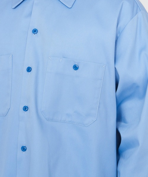 Dickies(ディッキーズ)の「Dickies/ディッキーズ ライト ワークシャツ 長袖 (Japan fit)(シャツ/ブラウス・メンズ・ヘザーグレー/ブラック/ライトベージュ・MEDIUM/LARGE)」の13枚目の写真