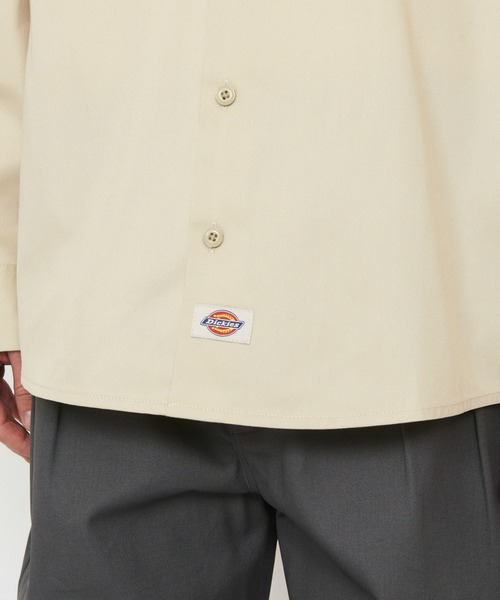 Dickies(ディッキーズ)の「Dickies/ディッキーズ ライト ワークシャツ 長袖 (Japan fit)(シャツ/ブラウス・メンズ・ヘザーグレー/ブラック/ライトベージュ・MEDIUM/LARGE)」の4枚目の写真