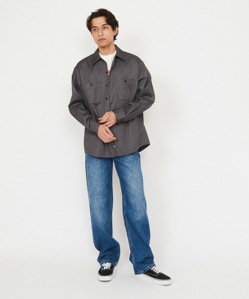 Dickies(ディッキーズ)の「Dickies/ディッキーズ ライト ワークシャツ 長袖 (Japan fit)(シャツ/ブラウス・メンズ・ヘザーグレー/ブラック/ライトベージュ・MEDIUM/LARGE)」の16枚目の写真