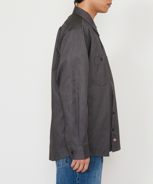 Dickies(ディッキーズ)の「Dickies/ディッキーズ ライト ワークシャツ 長袖 (Japan fit)(シャツ/ブラウス・メンズ・ヘザーグレー/ブラック/ライトベージュ・MEDIUM/LARGE)」の20枚目の写真