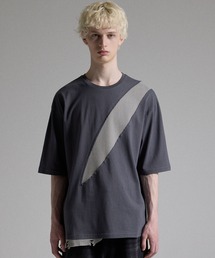 GRANCY(�O�����V�[)�́yGRANCY�zDiagonal Slash Thermal Layered Half-sleeve Tee / �_�C�A�S�i���X���b�V���T�[�}�����C���[�h����T�V���c(T�V���c/�J�b�g�\�[)