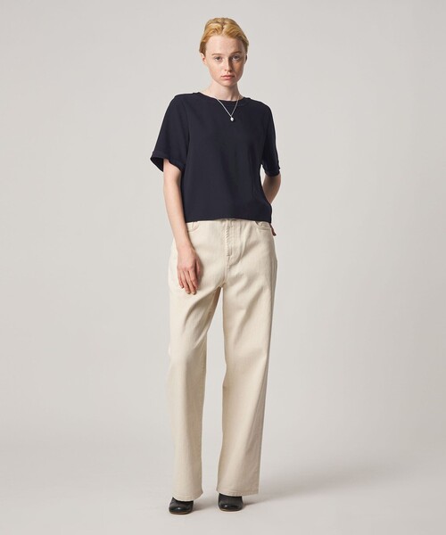 Steven Alan(スティーブンアラン)の「<Steven Alan>バックサテン ジョーゼット ショートスリーブ ブラウス(シャツ/ブラウス・レディース・ネイビー/ライトグレー・FREE)」の9枚目の写真