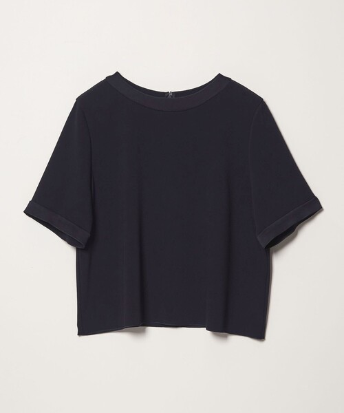 Steven Alan(スティーブンアラン)の「<Steven Alan>バックサテン ジョーゼット ショートスリーブ ブラウス(シャツ/ブラウス・レディース・ネイビー/ライトグレー・FREE)」の16枚目の写真