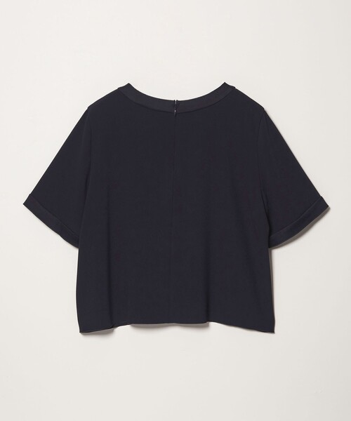 Steven Alan(スティーブンアラン)の「<Steven Alan>バックサテン ジョーゼット ショートスリーブ ブラウス(シャツ/ブラウス・レディース・ネイビー/ライトグレー・FREE)」の17枚目の写真