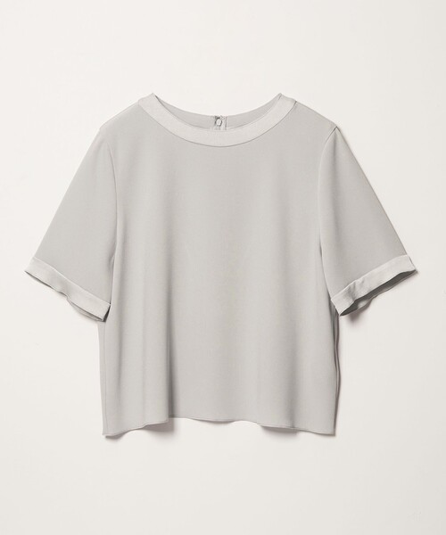 Steven Alan(スティーブンアラン)の「<Steven Alan>バックサテン ジョーゼット ショートスリーブ ブラウス(シャツ/ブラウス・レディース・ネイビー/ライトグレー・FREE)」の22枚目の写真