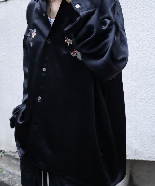 ROYAL FLASH（ロイヤルフラッシュ）の「el_conductorh/コンダクター/別注刺繍スカシャツ（シャツ/ブラウス・メンズ・ブラック・2/4）」の4枚目の写真