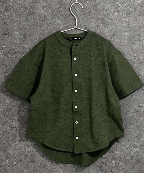 THE CASUAL(カジュアル)の「【マルチファンクション】オーバーサイズ 半袖シャツ(シャツ/ブラウス・キッズ・チャコール/ベージュ/オフホワイト/ブラック/カーキ・110cm/160cm/150cm/140cm/130cm/120cm)」の5枚目の写真