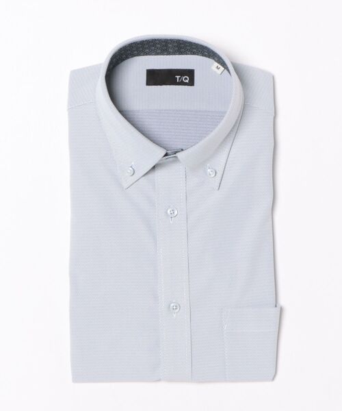 TAKA-Q（タカキュー）の「ワイシャツ メンズ ストレッチ 吸水速乾 ノンアイロン ボタンダウン 半袖 ビジネス ドレス NEWスタンダードフィット（ビジネスシャツ・メンズ・ネイビー・S/MEDIUM/LARGE/X-LARGE/3L）」の7枚目の写真