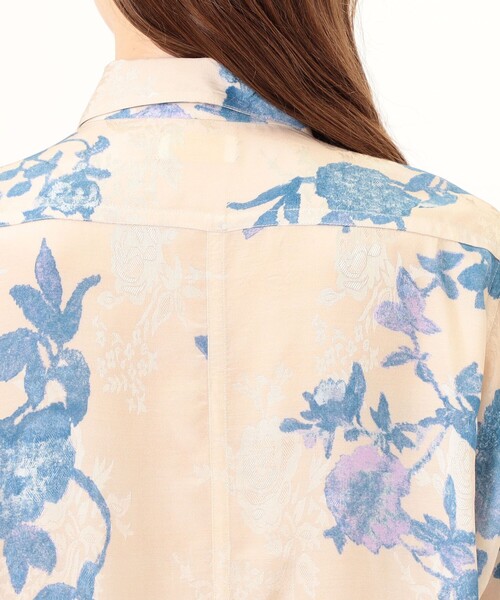 NE QUITTEZ PAS!(ヌキテパ)の「ne Quittez pas Shantoon Jacquard ワンピース(シャツワンピース・レディース・ダークグリーン/アイボリー・S)」の7枚目の写真
