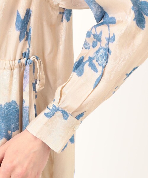 NE QUITTEZ PAS!(ヌキテパ)の「ne Quittez pas Shantoon Jacquard ワンピース(シャツワンピース・レディース・ダークグリーン/アイボリー・S)」の8枚目の写真