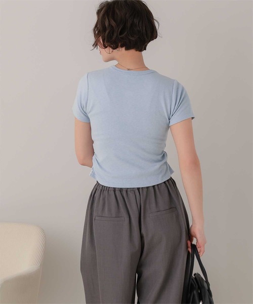 titivate（ティティベイト）の「レイヤード風ヘンリーネックカットソーTシャツ（Tシャツ/カットソー・レディース・チャコール/ライトブルー/ライトイエロー/グレー・L/M）」の5枚目の写真