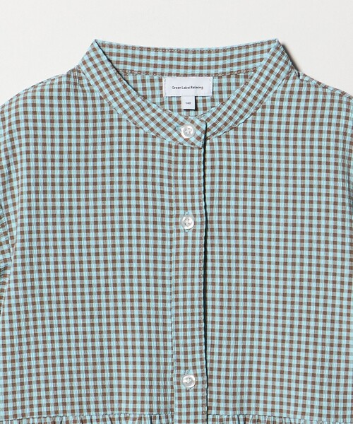 green label relaxing(グリーンレーベルリラクシング)の「チェック ワンピース / キッズ 140cm-160cm(ワンピース・キッズ・ネイビー/ライトブルー・160cm/150cm/140cm)」の5枚目の写真
