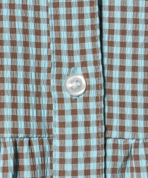 green label relaxing(グリーンレーベルリラクシング)の「チェック ワンピース / キッズ 140cm-160cm(ワンピース・キッズ・ネイビー/ライトブルー・160cm/150cm/140cm)」の9枚目の写真