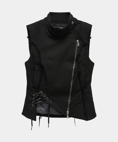 ETRE AU SOMMET(エトレオソメ)の「Diagonal Corset Vest (Black)(ベスト・レディース・ブラック・2/1)」の3枚目の写真