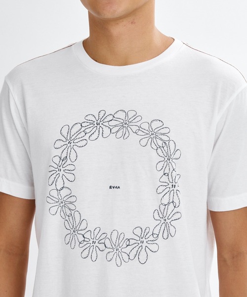 RVCA(ルーカ)の「RVCA メンズ BRYCE LEI SS Tシャツ 【2026年夏モデル】(Tシャツ/カットソー・メンズ・オフホワイト/ブルー系その他・SMALL/MEDIUM/LARGE/X-LARGE)」の4枚目の写真