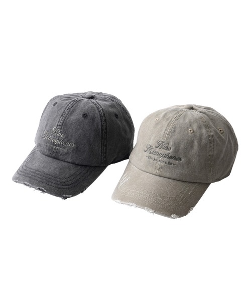 NineMicrophones(ナインマイクロフォンズ)の「DISTRESSED CAP-ALTERATION-(キャップ・メンズ・ベージュ/ブラック・FREE)」の3枚目の写真