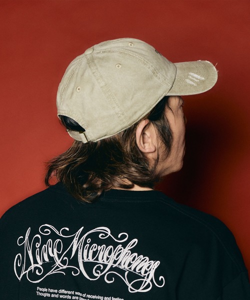 NineMicrophones(ナインマイクロフォンズ)の「DISTRESSED CAP-ALTERATION-(キャップ・メンズ・ベージュ/ブラック・FREE)」の12枚目の写真