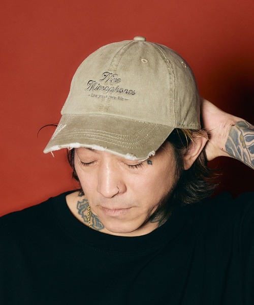 NineMicrophones(ナインマイクロフォンズ)の「DISTRESSED CAP-ALTERATION-(キャップ・メンズ・ベージュ/ブラック・FREE)」の10枚目の写真