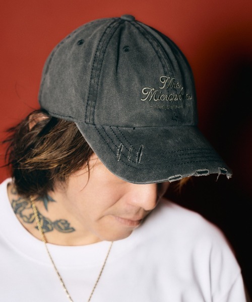 NineMicrophones(ナインマイクロフォンズ)の「DISTRESSED CAP-ALTERATION-(キャップ・メンズ・ベージュ/ブラック・FREE)」の15枚目の写真