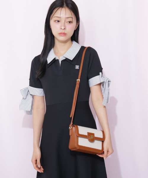 JILL by JILL STUART(ジルバイジルスチュアート)の「Noble J フラップバッグ(ショルダーバッグ・レディース・ブラック/ベージュ系その他/イエロー・FREE)」の13枚目の写真