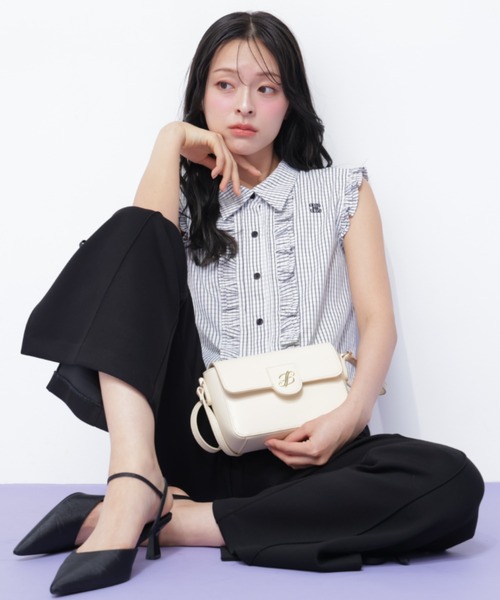 JILL by JILL STUART(ジルバイジルスチュアート)の「Noble J フラップバッグ(ショルダーバッグ・レディース・ブラック/ベージュ系その他/イエロー・FREE)」の21枚目の写真