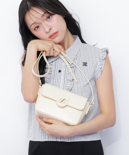 JILL by JILL STUART(ジルバイジルスチュアート)の「Noble J フラップバッグ(ショルダーバッグ・レディース・ブラック/ベージュ系その他/イエロー・FREE)」の19枚目の写真