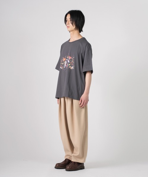 rehacer（レアセル）の「rehacer TEE : Flower Drip TEE / フラワードリップ T-shirt（Tシャツ/カットソー・メンズ・ホワイト/スミクロ・X-LARGE/LARGE/MEDIUM/SMALL）」の4枚目の写真