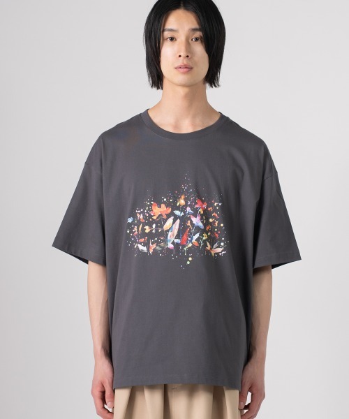 rehacer（レアセル）の「rehacer TEE : Flower Drip TEE / フラワードリップ T-shirt（Tシャツ/カットソー・メンズ・ホワイト/スミクロ・X-LARGE/LARGE/MEDIUM/SMALL）」の7枚目の写真