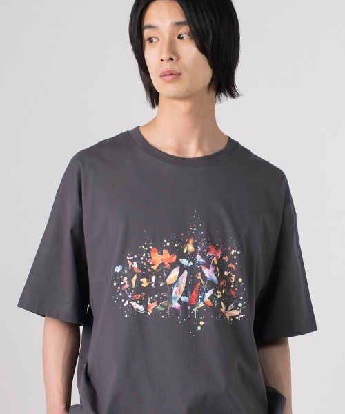 rehacer（レアセル）の「rehacer TEE : Flower Drip TEE / フラワードリップ T-shirt（Tシャツ/カットソー・メンズ・ホワイト/スミクロ・X-LARGE/LARGE/MEDIUM/SMALL）」の8枚目の写真