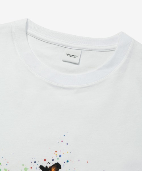 rehacer（レアセル）の「rehacer TEE : Flower Drip TEE / フラワードリップ T-shirt（Tシャツ/カットソー・メンズ・ホワイト/スミクロ・X-LARGE/LARGE/MEDIUM/SMALL）」の12枚目の写真